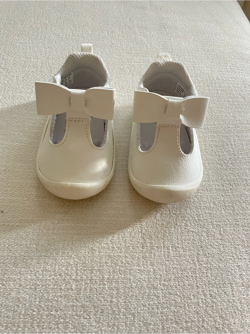 Stride Rite White Bow Mary Jane Shoes